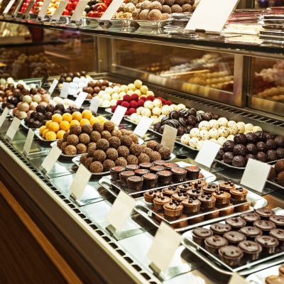 Chocolate in Display Cases